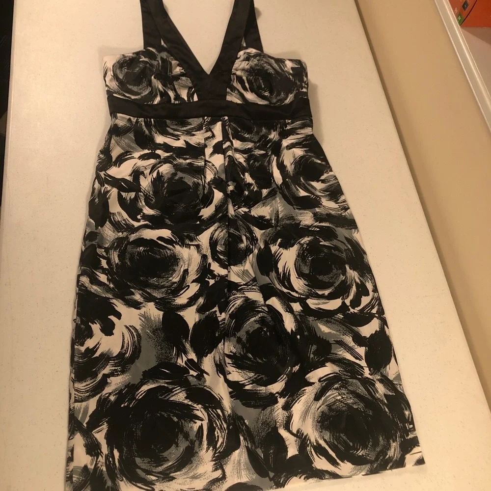 Donna Ricco New York Womens Print‎ Babydoll Cocktail Dress Sz 10 Y2K Knee Length - Picture 5 of 10